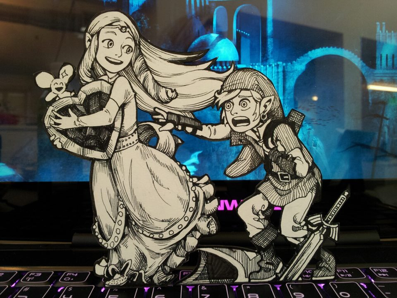 Illustration for article titled Somewhere, There's a Paper Mario Joke to Make About These Adorable Paper Zelda Figurines